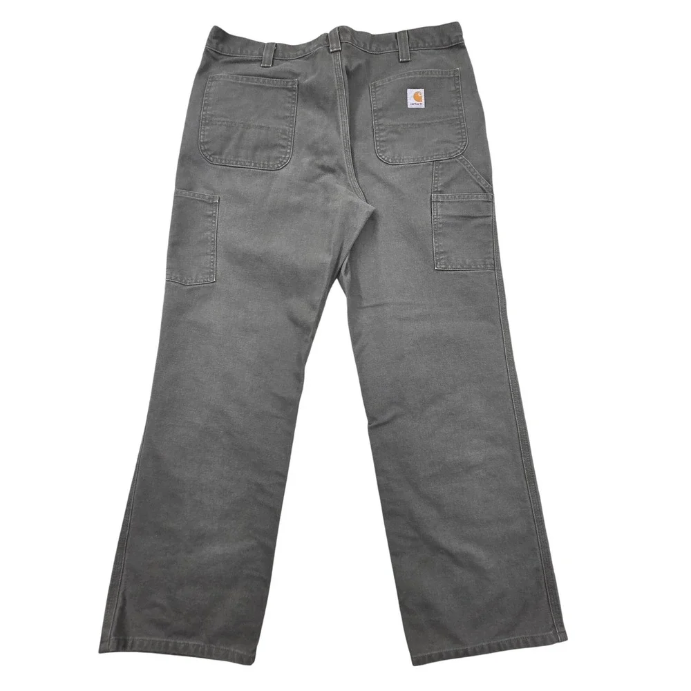 Carhartt Relaxed Fit Washed Duck Work Dungarees Moss Green 38x30‎ 101710-316
